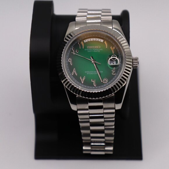 Seiko Other - 40mm Day-Date Seiko Mod – Green Dial | Stainless Steel | Automatic | Exhibition
